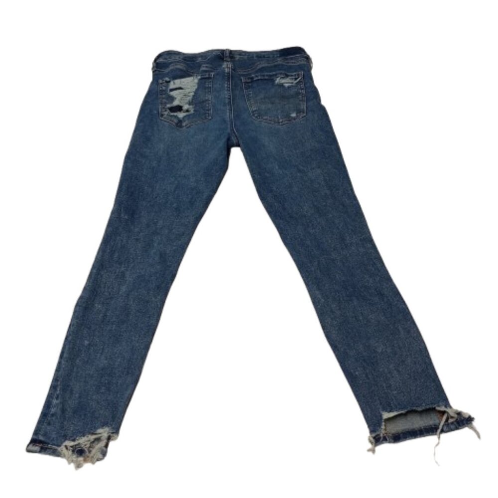 American Eagle Outfitters Women's High Rise Destroyed Jeans Size 10 Short - Picture 2 of 6
